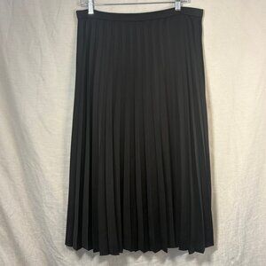 J.Crew Accordion Pleated Midi Skirt – Black – Size 12 – Like New